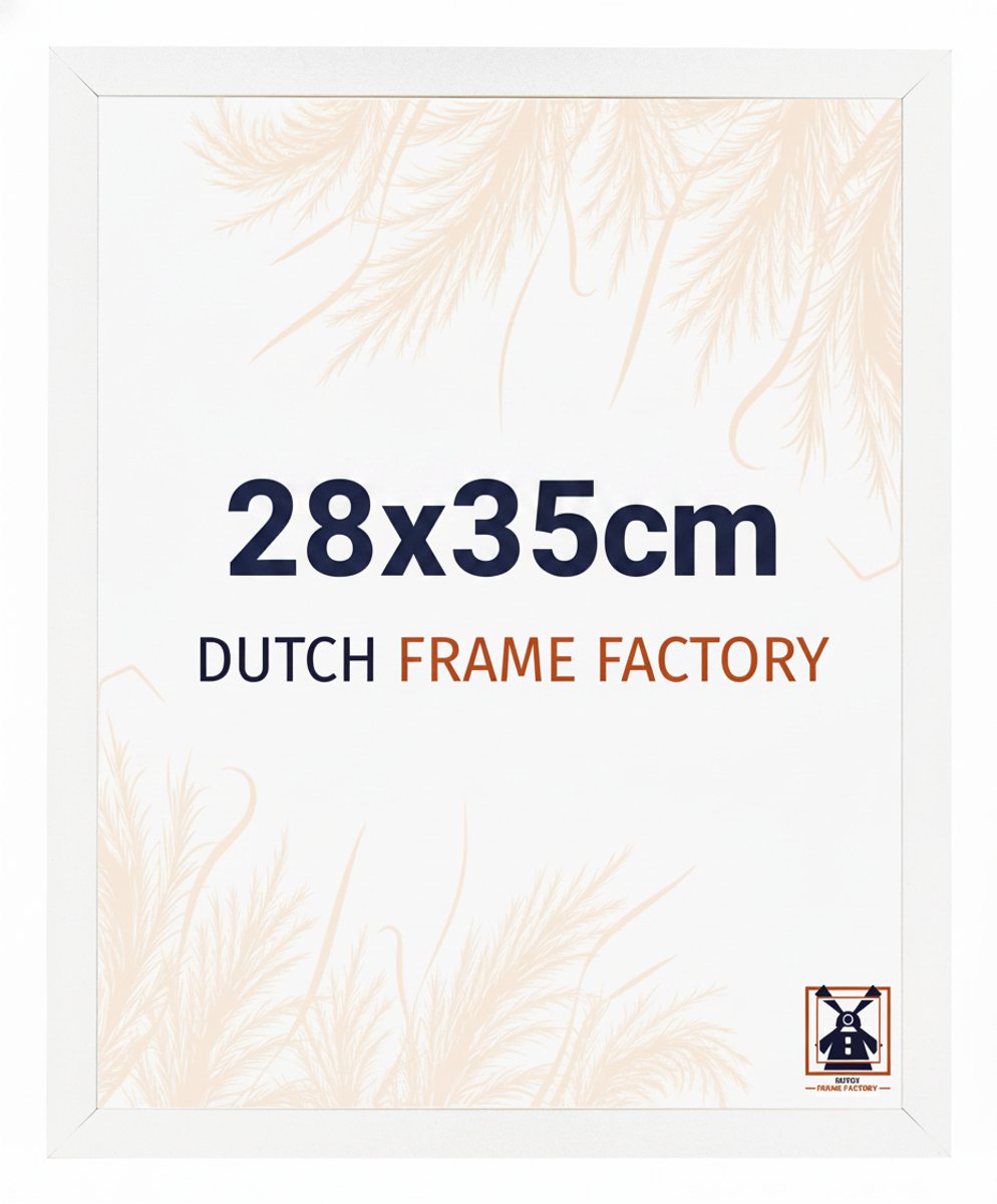 Fotolijst 28x35 cm - MDF - Wit Hoogglans - Benno