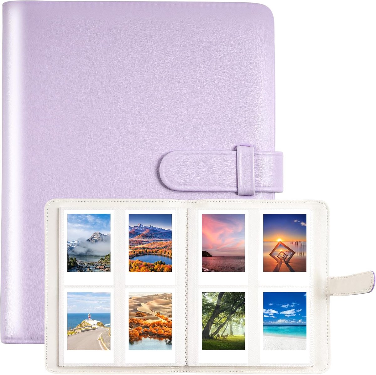 SnelShoppen - Fotoalbum voor 256 mini-foto's, ideaal voor Instax Mini 12 11 9 8+ 8, Polaroid en Kodak instant camera's, stijlvol en veilig bewaren van