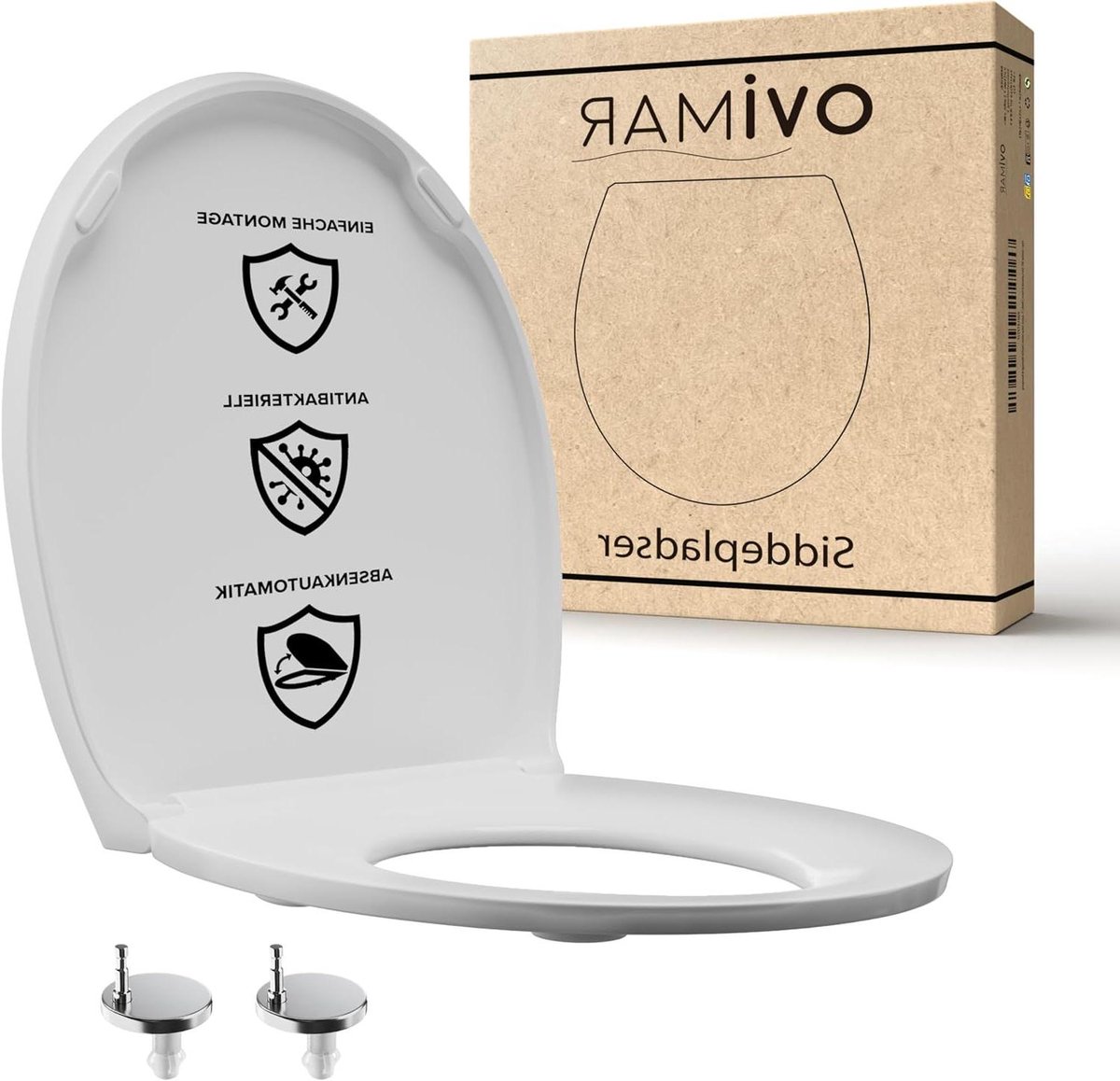 Toiletbril - Toiletdeksel - Badkamer Upgrade - Soft-close Mechanisme - Ovale Vorm - Wit
