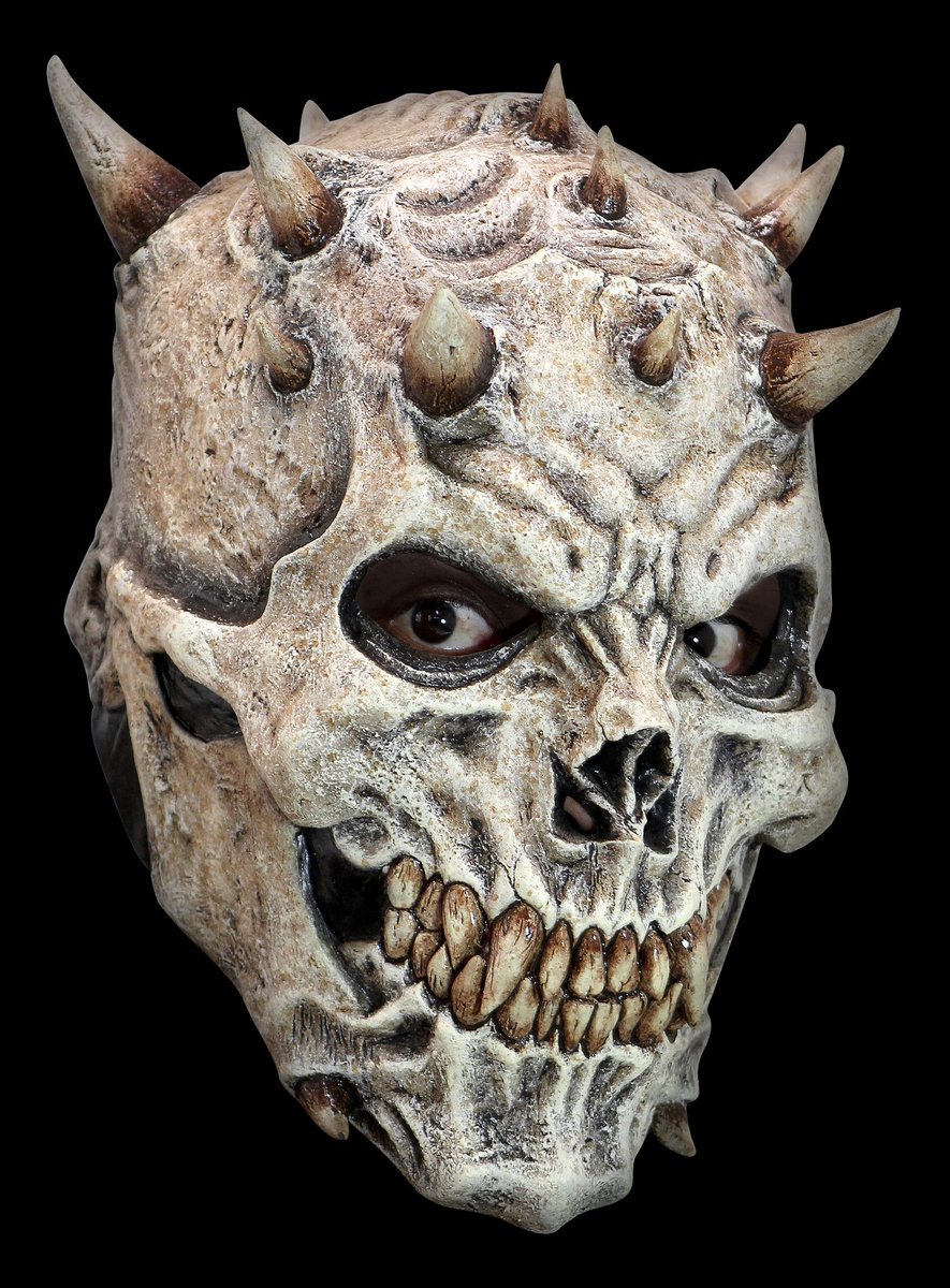 Ghoulish Hoofdmasker Spikes Latex Wit One-size