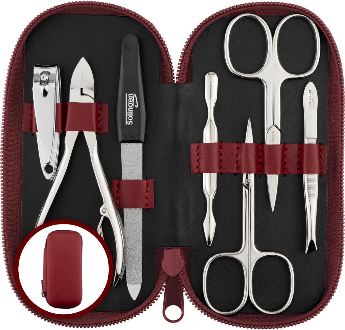 SnelShoppen - Manicureset 7 Stuks voor Dames & Heren - Kwaliteits Nagelverzorgingsset - Nageltangen, Nagelknippers, Pincet - Perfect Cadeau voor Elke