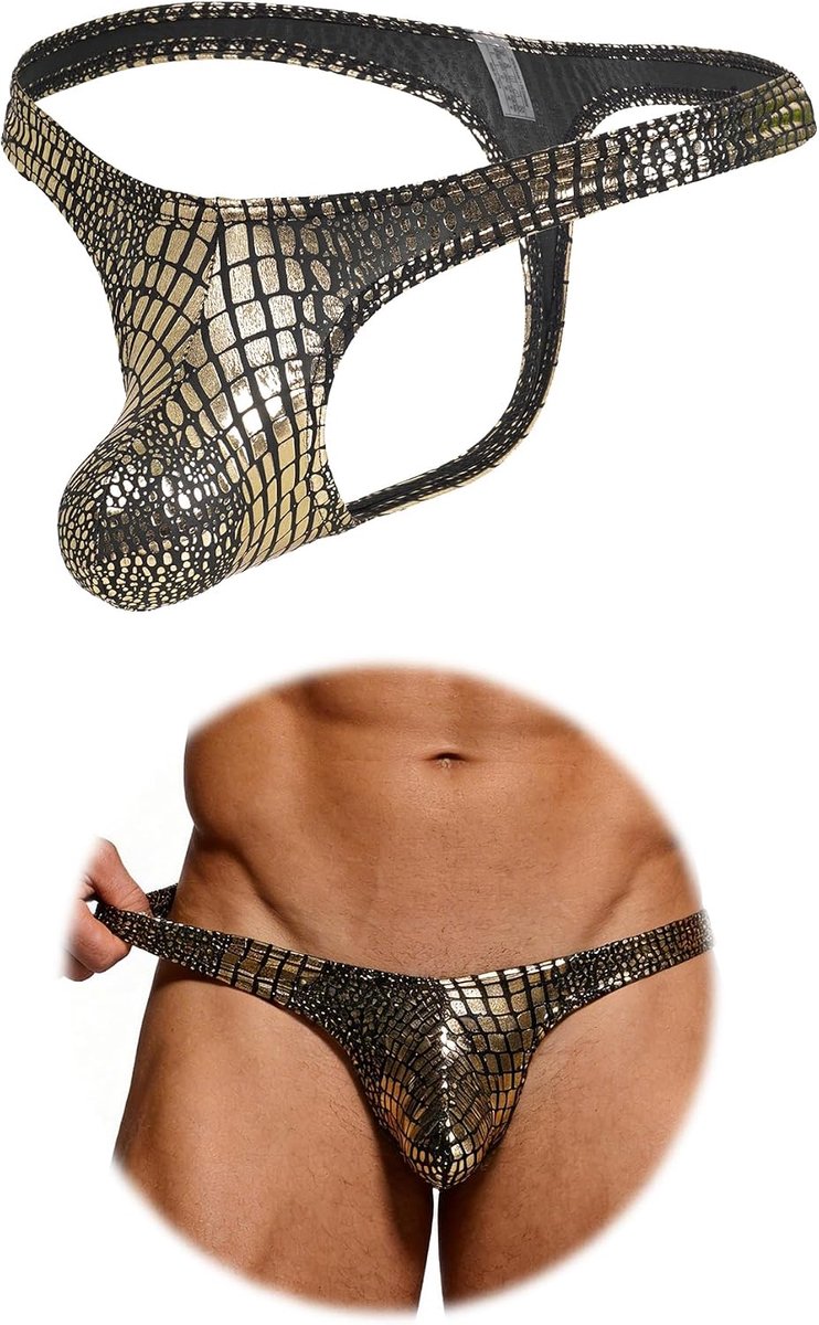 SnelShoppen - Heren Tanga Sexy Mannen String Grote Maten Low Rise Ondergoed Met Zak Sissy Lingerie Jockstrap Gay Thong Ondergoed