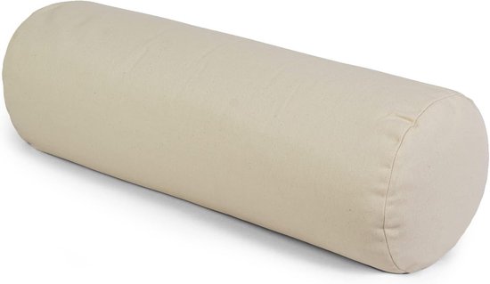 Yoga Bolster - Meditatie Kussen - Herstellende Yoga - Biologische Vulling - 24x62 cm - Ecru — afbeelding 5