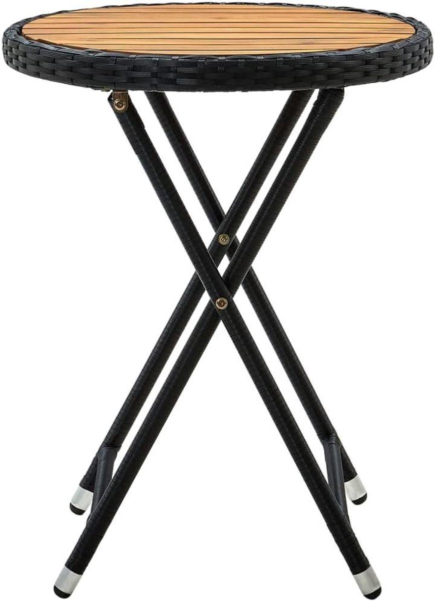 Buitentafel - Tuinmeubel - Ontspannen Buiten - Onderhoudsvriendelijk - 60 x 75 cm - Zwart
