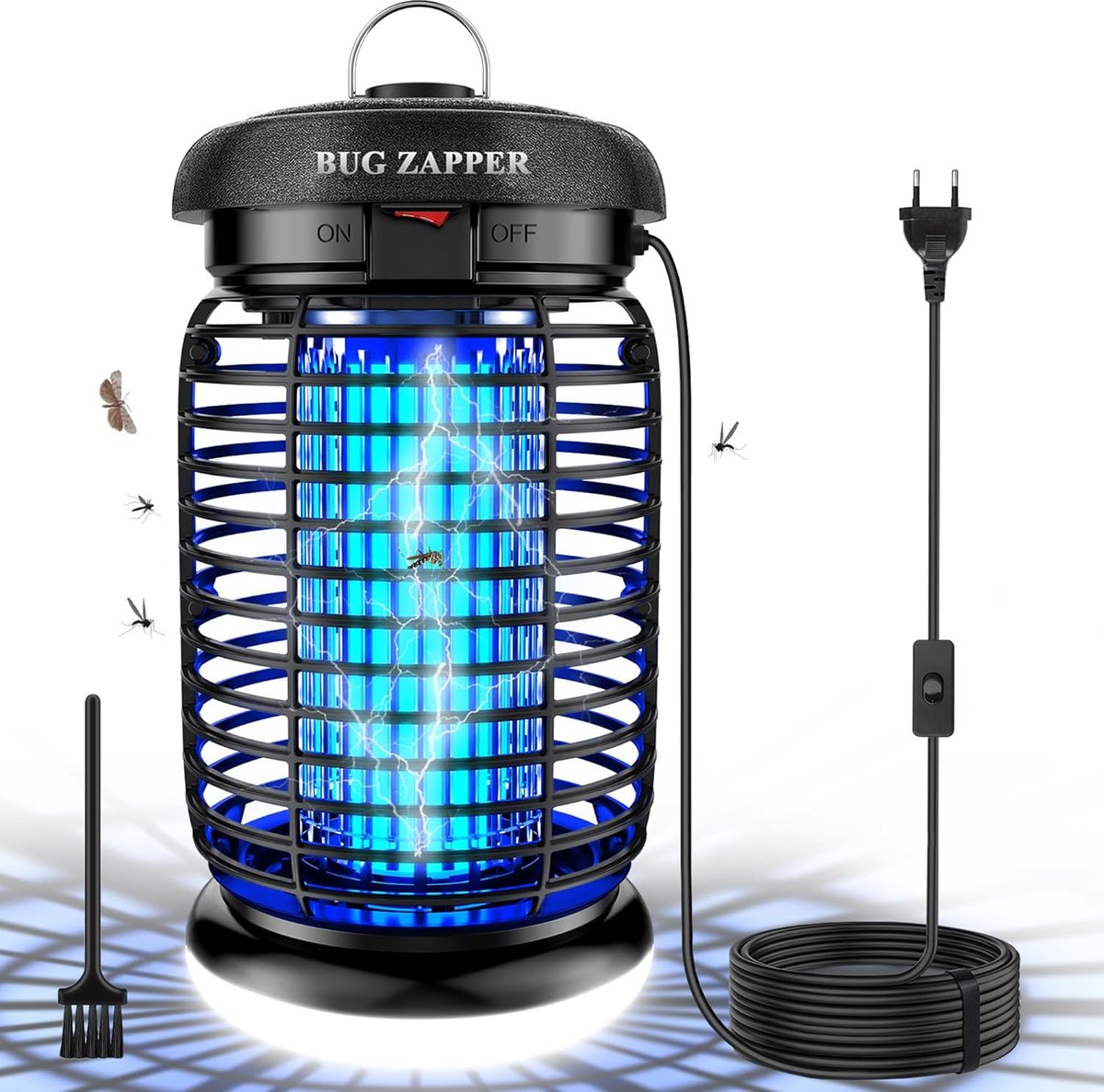 SnelShoppen - Muggenlamp 4200V - Waterdichte Elektrische Insectenverdelger 15W UV & 9W LED Licht met 3M Kabel voor Buiten, Tuin, Camping, Barbecue en