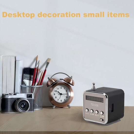 Draagbare Mini Bluetooth Luidspreker met FM Radio - Ondersteunt USB, SD & TF Geheugenkaart, MP3 Audiospeler, Kleur Zwart — afbeelding 3