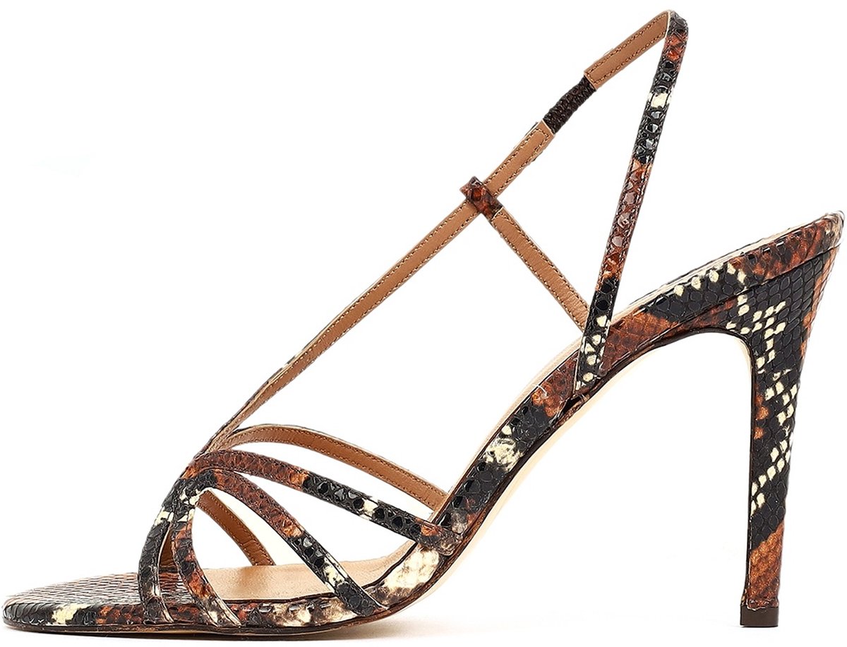DERIMOD Sandalen Met Hoge Hak Leren High Heel Sandalen