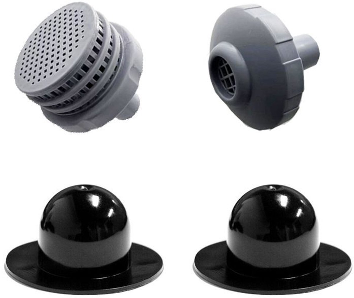 LISM-Hydraulische jet-aansluitset Geschikt voor Intex en Bestway zwembaden, inclusief filter, sproeier en zwarte dop.