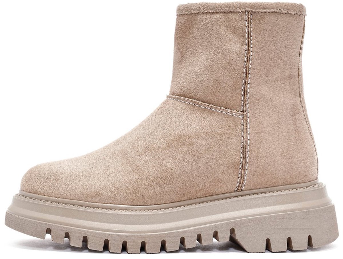 DERIMOD Ankle Boots Imitation Suede Leather Ankle Boots