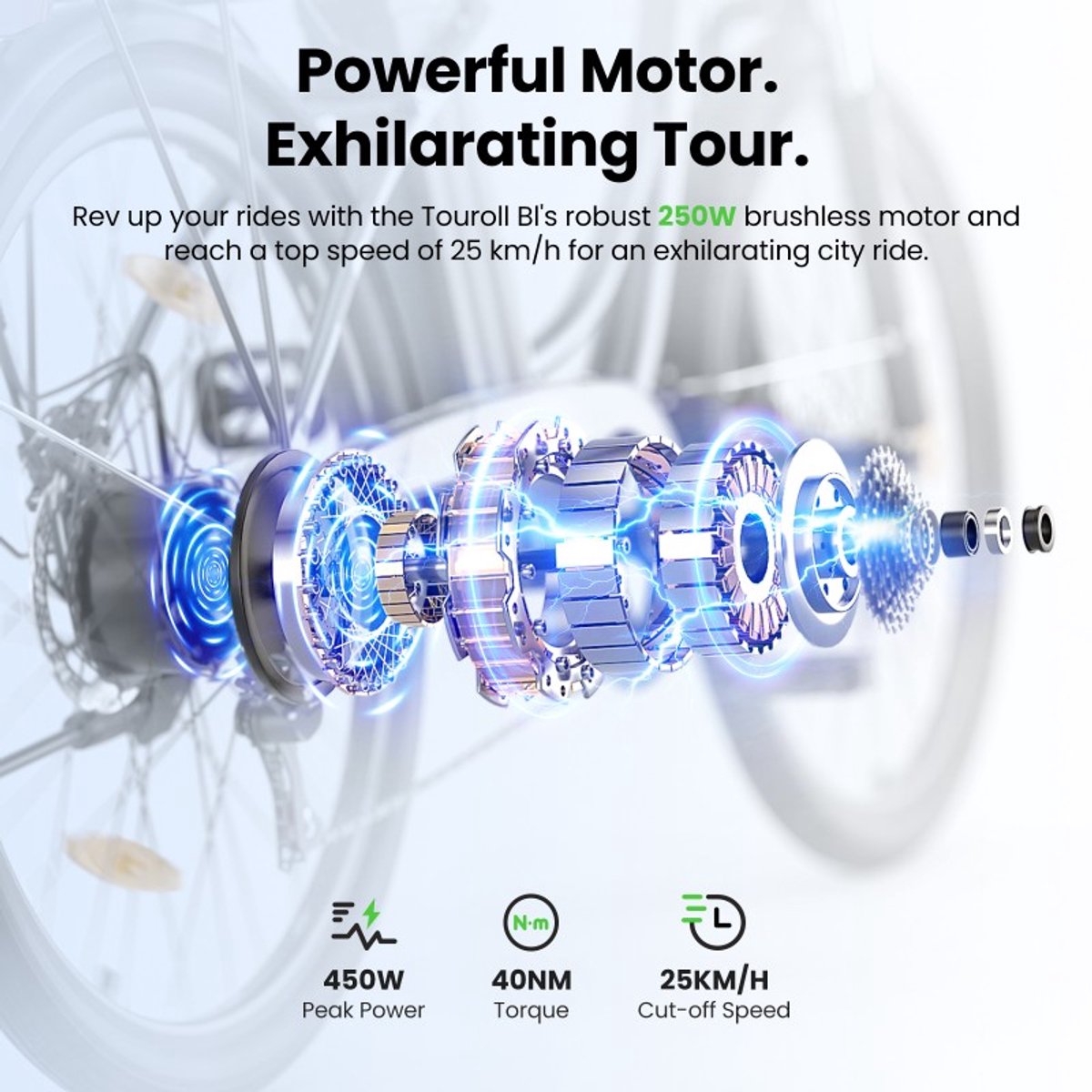 Touroll B1 26 inch Elektrische Stadsfiets / E-bike thumbnail 3