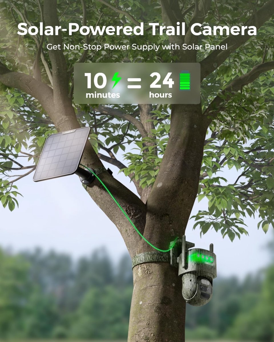 Thijox - 4K Dual Lens 4G LTE Mobiele Beveiligingscamera met SIM-kaart, Draadloze Auto Tracking Trail Camera, 6X Hybrid Zoom, Geen Glow IR, IP65 voor W