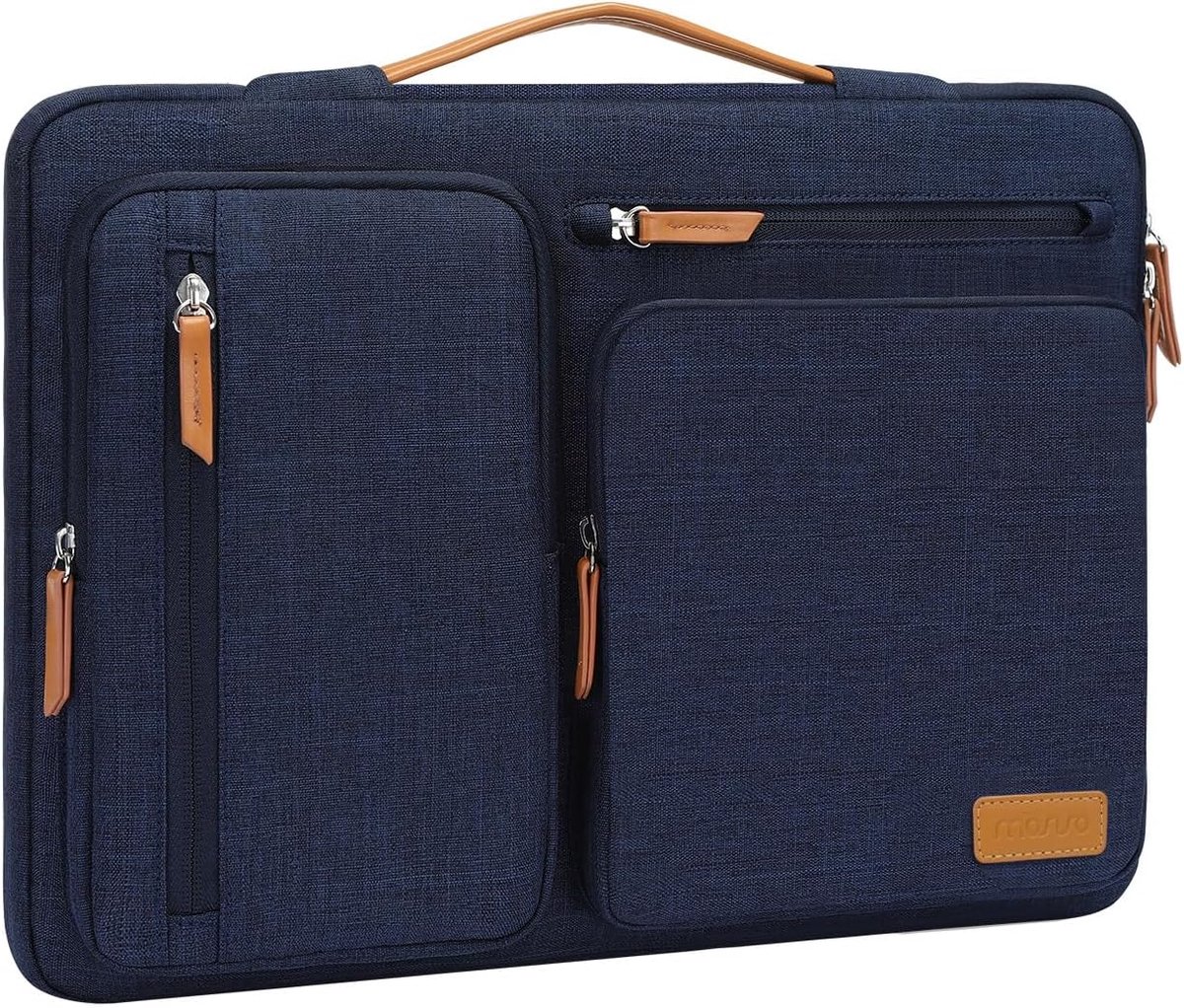 Thijox - MOSISO 360 Beschermende Laptophoes met Open Zijtas, 4 Ritszakken, Handvat, Waterdicht en Lichtgewicht, Geschikt voor 13-15 inch Laptops, Idea