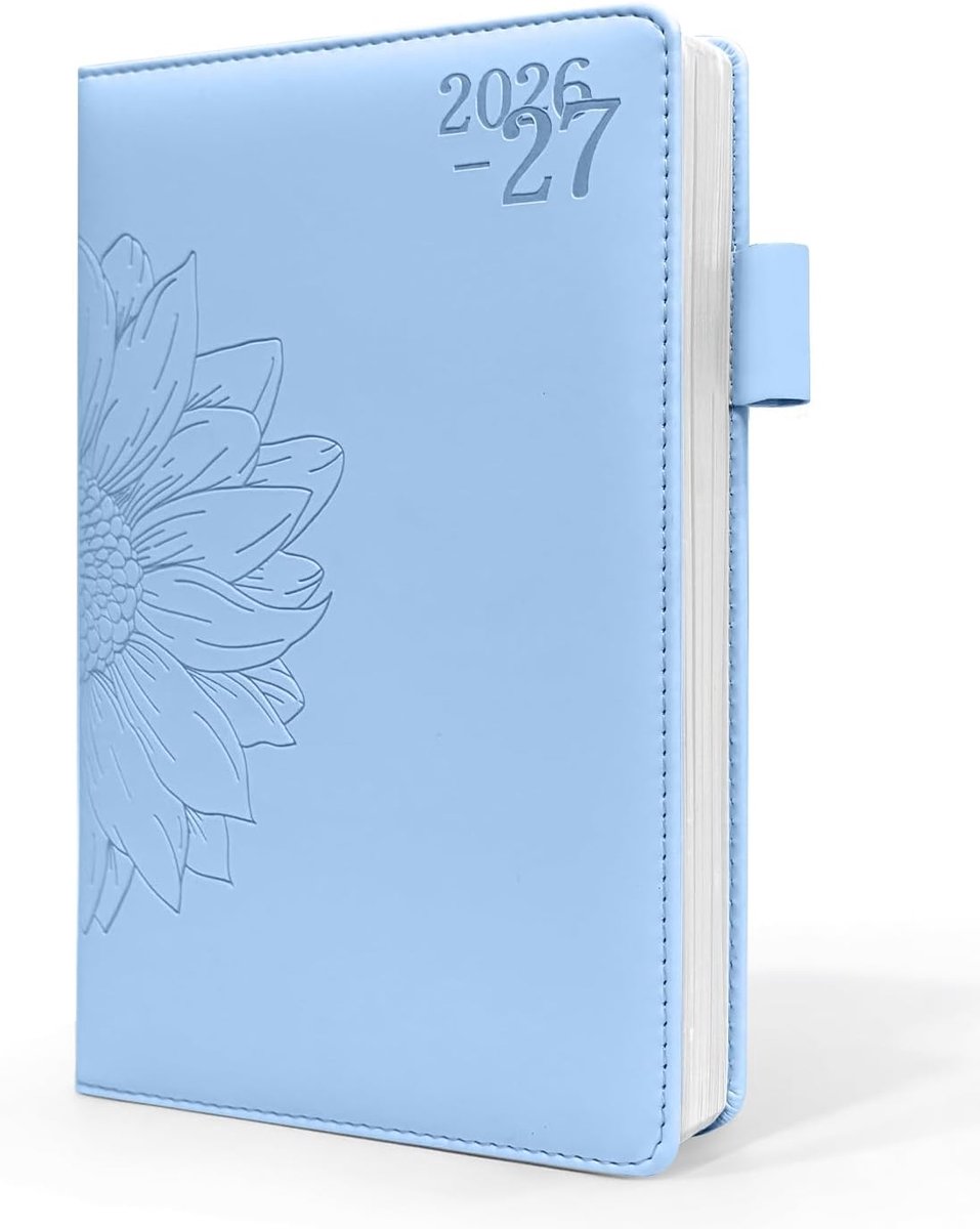 SnelShoppen - Weekplanner Verticaal A5 (juli 2026 - augustus 2027), Waterdichte PU Omslag, Eén Pagina Ontwerp, Meertalig (DE/IT/ES/EN/FR)