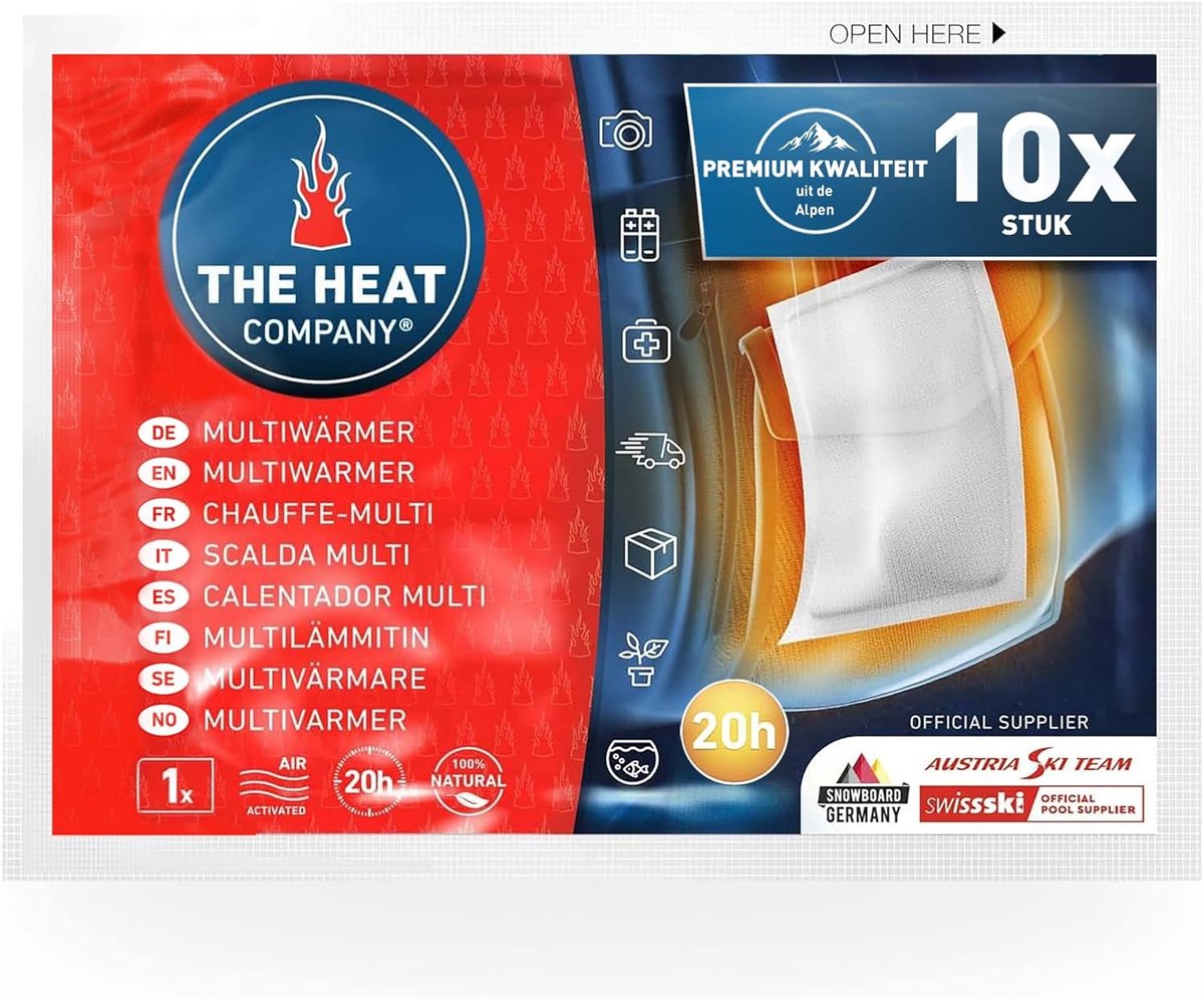 Thijox - Multiwarmer Warmtepads 10 Stuks - Extra Warm Lichaamswarmers - 20 Uur Betrouwbare Warmte - Lucht Geactiveerd - Natuurlijke Transportwarmers v
