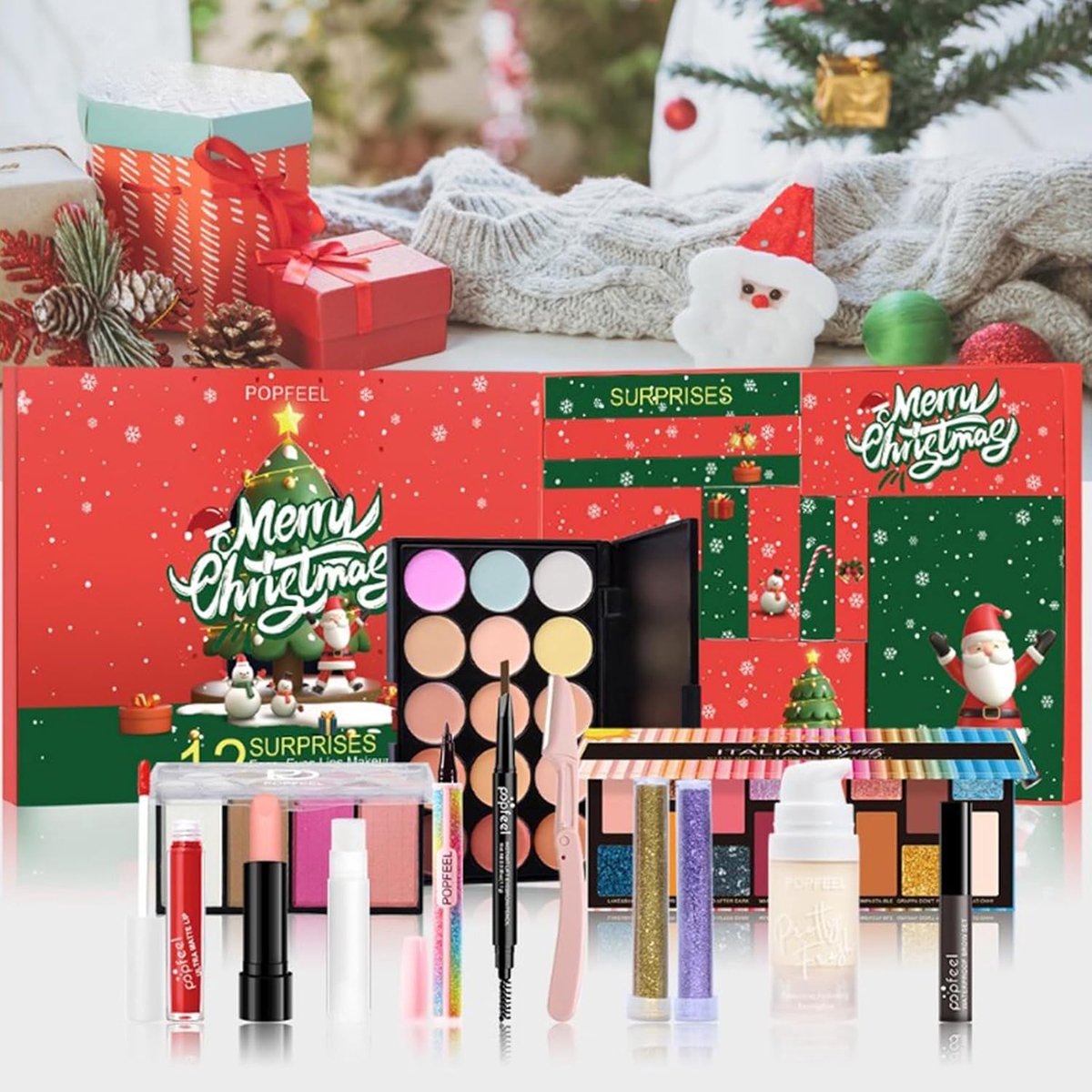 SnelShoppen - Professionele Cosmetische Make-upset voor Meisjes en Vrouwen - Volledige Schoonheidsset met Oogschaduw, Blusher, Lippenstiften, Foundati