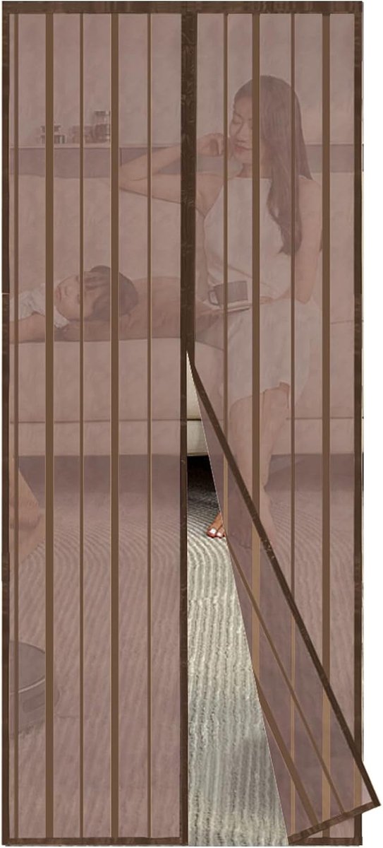 SnelShoppen - Magnetisch Vliegengaas Schuifdeur 70 x 210 cm - Insectenbescherming zonder boren - Deurgordijn voor Balkondeur, Eenvoudige Montage, Idea