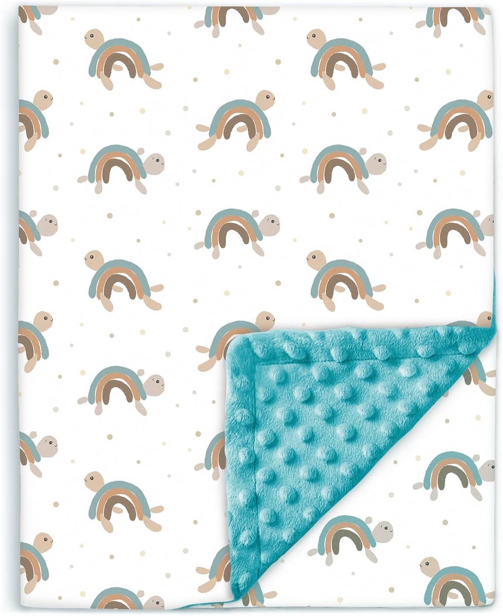 SnelShoppen - Zachte Babydeken 75x100 cm - Minky Katoen Oeko Tex - Polyester Vulling - Ledikant Deken - Wiegdeken - Baby Swaddle - Bed Plaid voor Kind