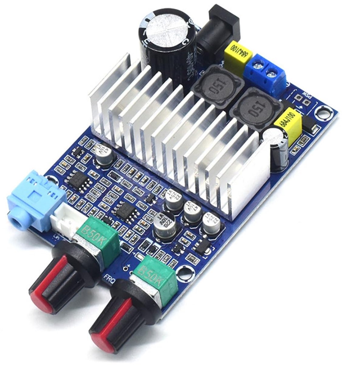 SnelShoppen - Teron 100 W Subwoofer Mono Digitale Versterker Board TPA3116 voor Doe-Het-Zelf Luidsprekers, Krachtige Bas, Voorversterker, Potentiomete