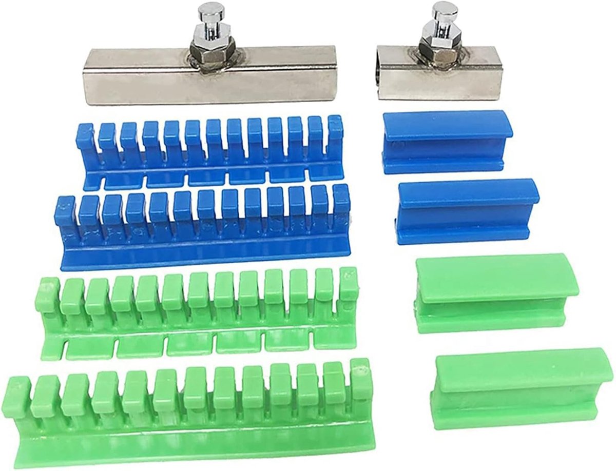 SnelShoppen - 10 Stuks Lijm Tabs Gereedschap Set voor Auto Deuken Reparatie, Lakvrije Deuken, Lange Deuken, 7 mm Schroefgrootte, Hard Materiaal, Gesch