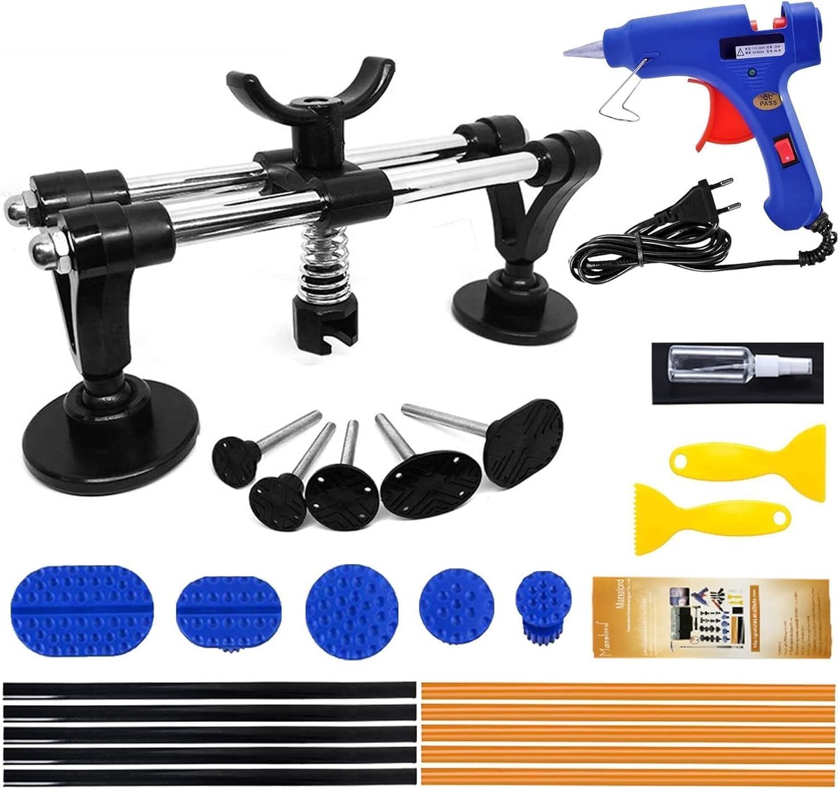 SnelShoppen - Car Dent Repair Kit - Professionele Auto Deuk Verwijder Tools - DIY Deuk Puller Kit met Brug Trekker - Schadeherstel Gereedschap voor Au