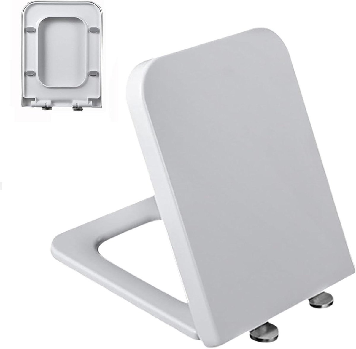 WC-bril - Toiletdeksel - Badkamer vernieuwen - Softclose mechanisme - 36 x 44-50 cm - Wit