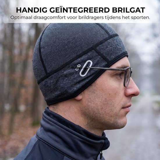 Somstyle Luxe Thermo Muts - Helmmuts - Voor Dames & Heren - Fietskleding - Grijs — afbeelding 4