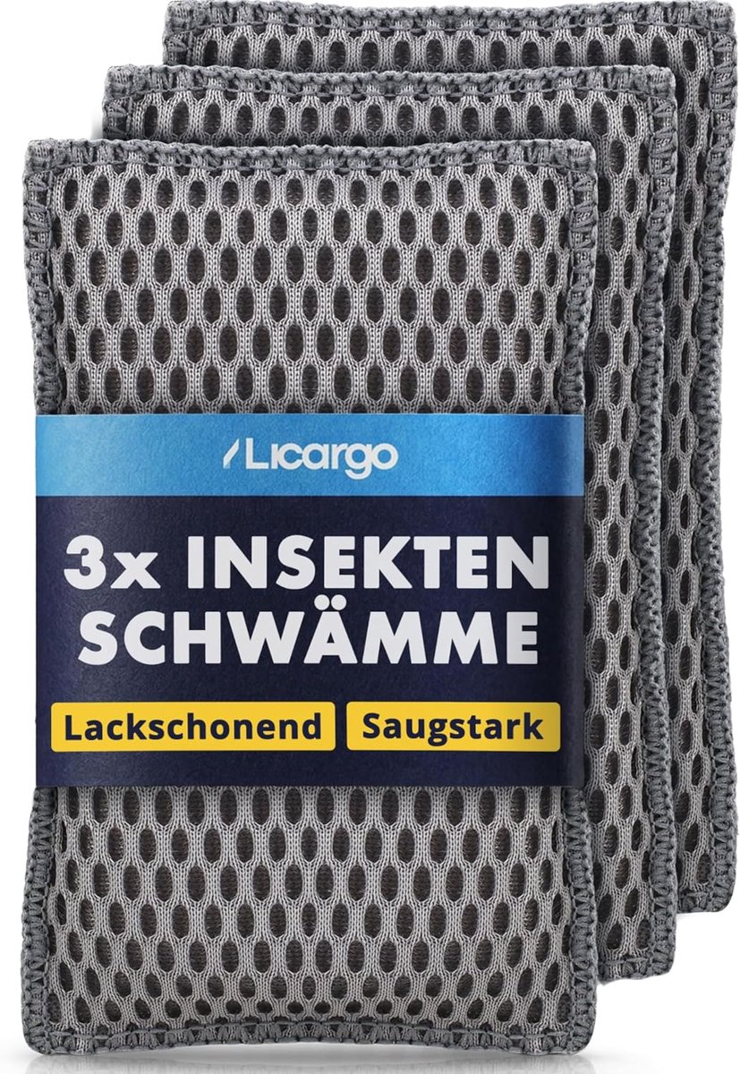 SnelShoppen - Insectenspons voor Auto - Microvezel Wafel Technologie - Effectieve Reiniger voor Ramen en Lak - Geschikt voor Insecten, Vliegen en Mosq