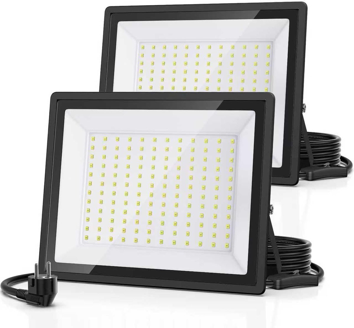 SnelShoppen - LED Bouwlamp 150W IP66 Waterdicht - 16.500LM Daglicht, 85% Energiebesparing, 50.000 Uur Met EU-Stekker voor Bouwplaats, Magazijn & Garag