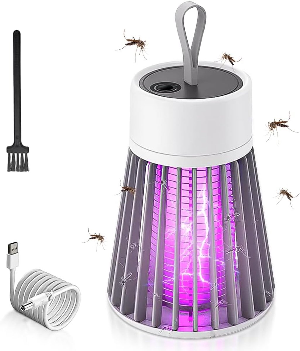 SnelShoppen - Insectenverdelger Elektrisch, Muggenlamp met LED-UV-Lamp, USB Muggenval, Vliegenval, Effectieve Muggenkiller voor Binnen, Slaapkamer en
