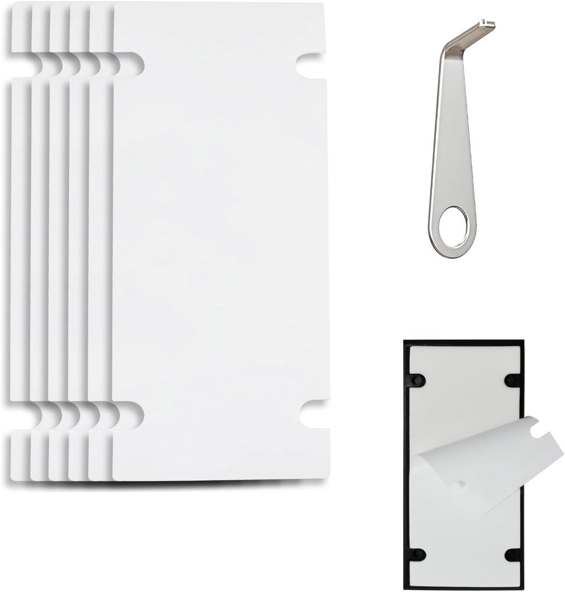 SnelShoppen - Dubbelzijdige Lijmtape Voor Deurbel Zonder Boren - Compatibel Met Batterij Videodeurbellen - 6-Pack Sterke Zelfklevende Bevestiging - Id