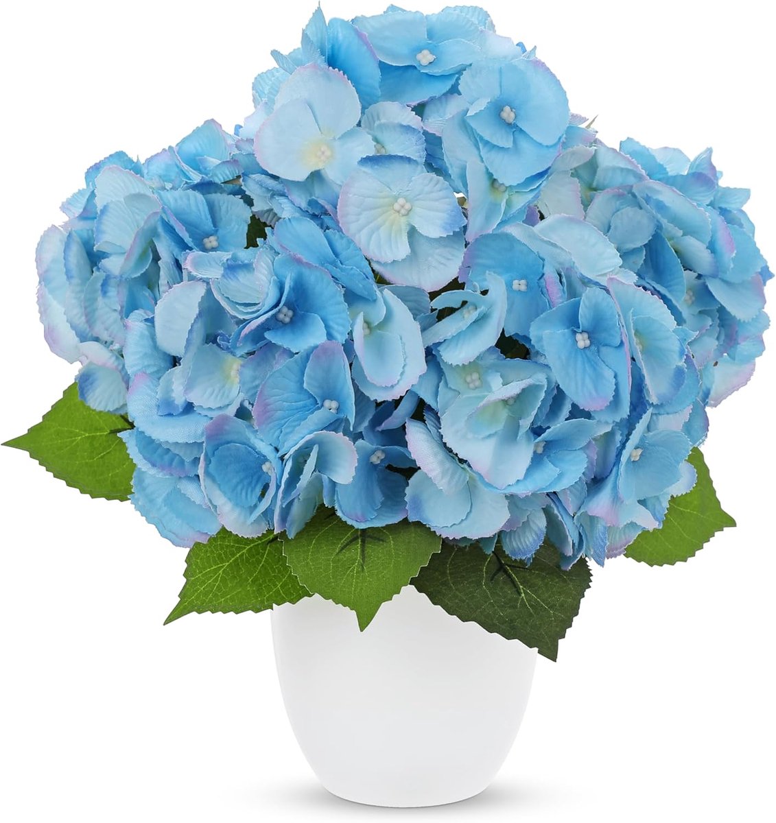 SnelShoppen - Kunstbloemen Hortensia in Pot 33 cm - Realistische Kunstplanten voor Binnen - Perfecte Decoratie voor Tafel, Plank, Raam of Hal - Aesthe