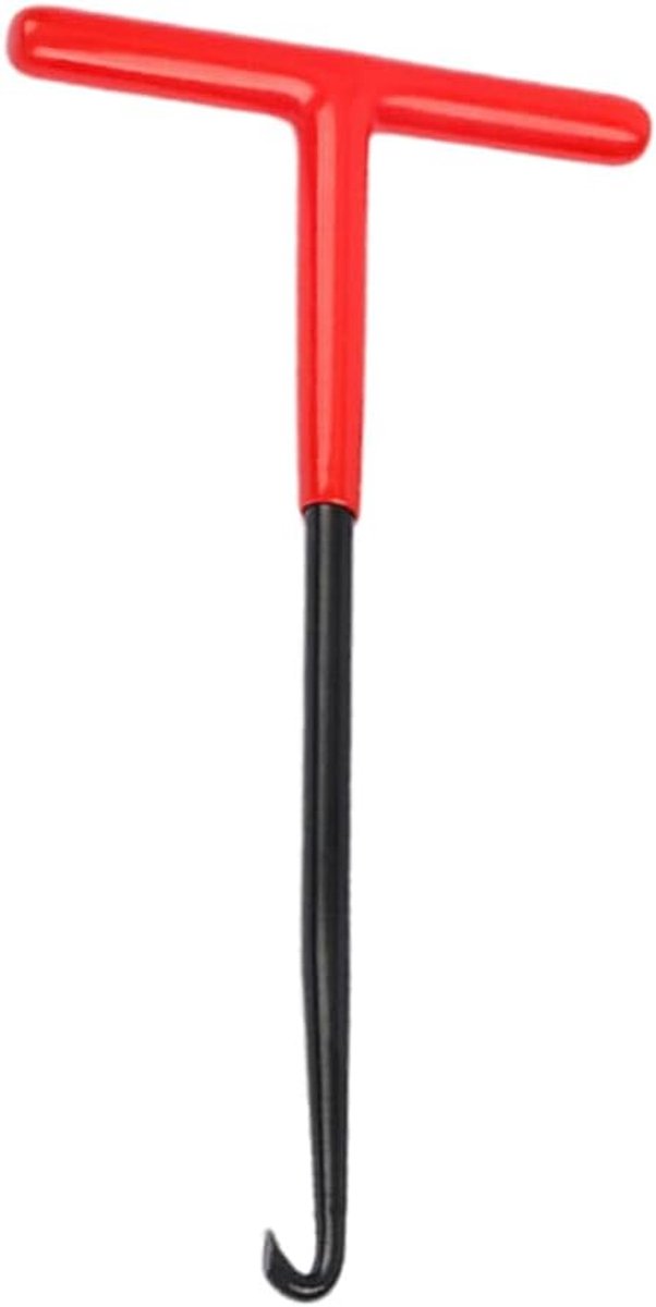 SnelShoppen - T-Hook Spring Puller voor Motorfiets, Scooter, Moped - Metalen Uitlaatveer Haak met Rubber Coating - Duurzaam, Handzaam en Praktisch