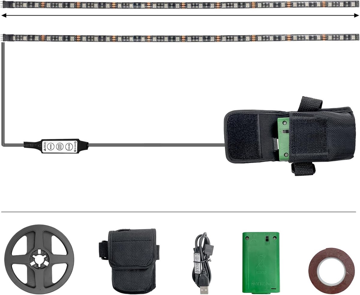 SnelShoppen - Heldere LED Strip voor Elektrische Step, Meerkleurig Decoratief Licht, Veiligheidsverlichting voor Nachtelijk Rijden, Geschikt voor Scoo