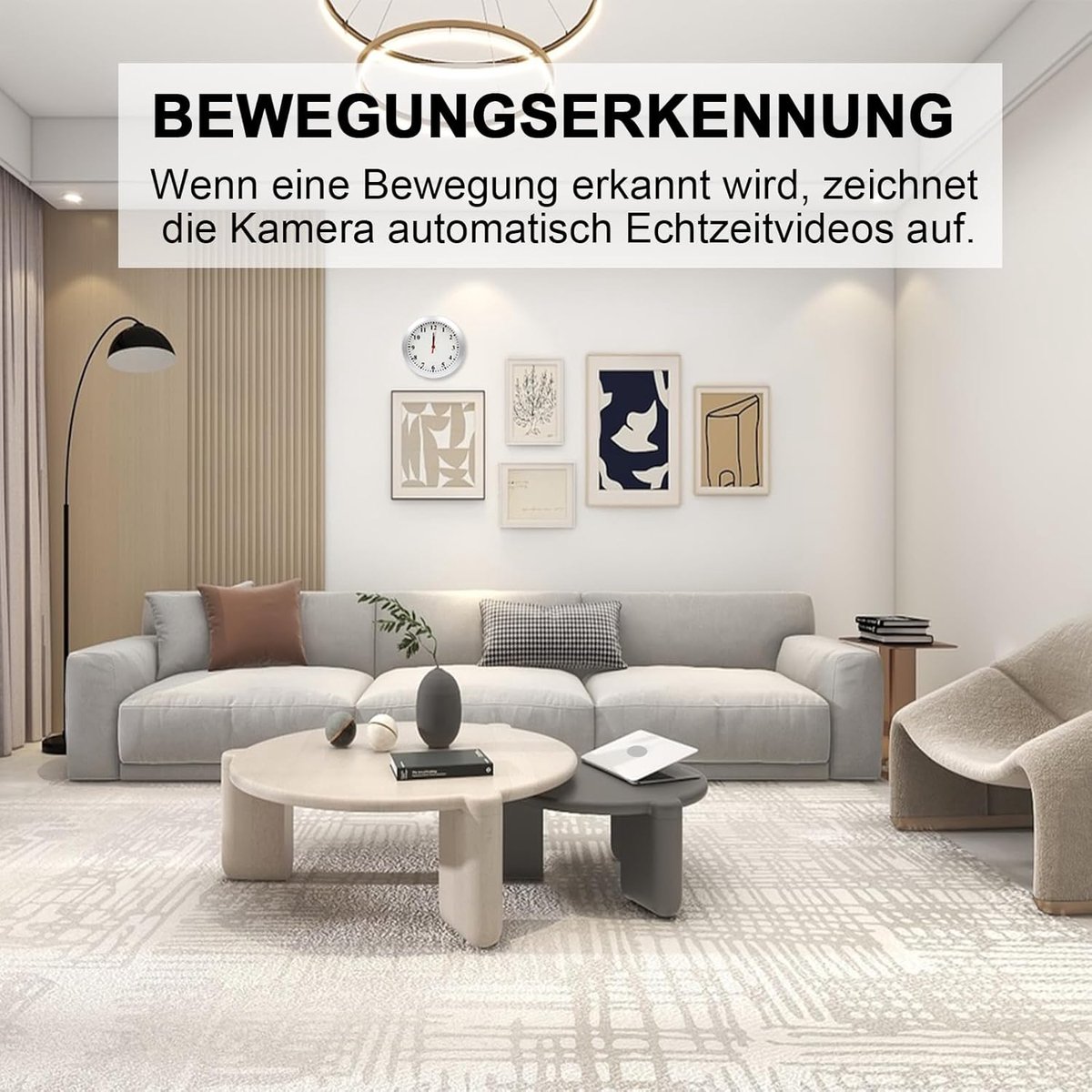 SnelShoppen - KAMREA HD1080P Mini Bewakingscamera - Videorecorder met Bewegingsdetectie - Onzichtbare Lens - Perfect voor Thuis en Kantoor - 8,7 Inch
