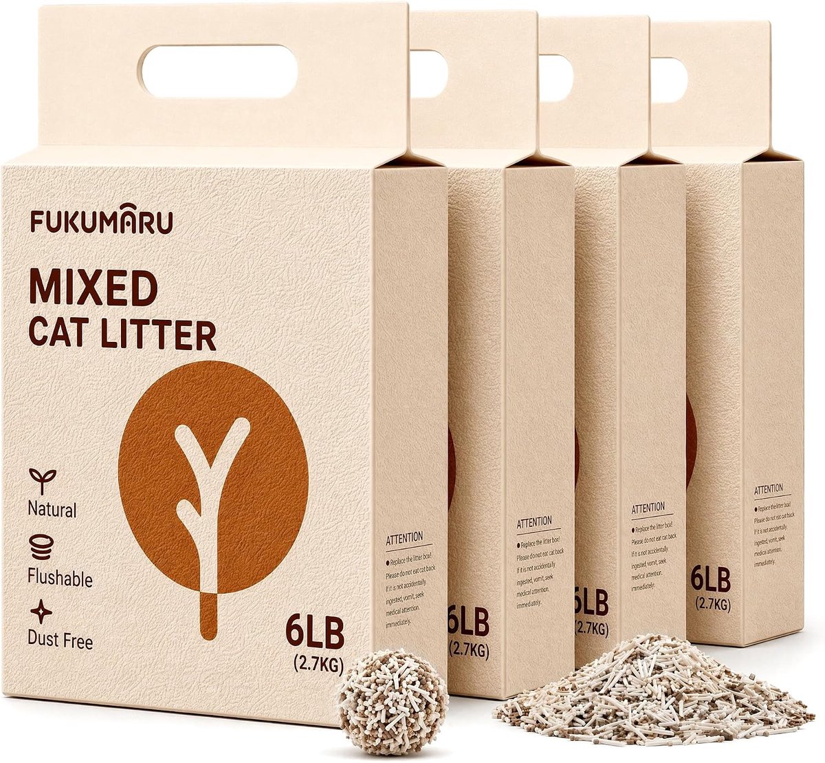 SnelShoppen - Tofu Kattenbakvulling 10.8 kg, Klonterende Kattengrit, Mengsel van Appelhoutpellets, Stofvrij, Geurcontrole, Spoelbaar, Laag Residu