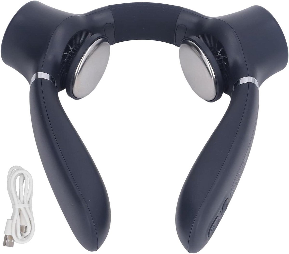 Draagbare Nekventilator - Persoonlijke Koeler - Buiten Ontspannen - 360 Graden Luchtstroom - 4000 mAh Batterij - Donkerblauw