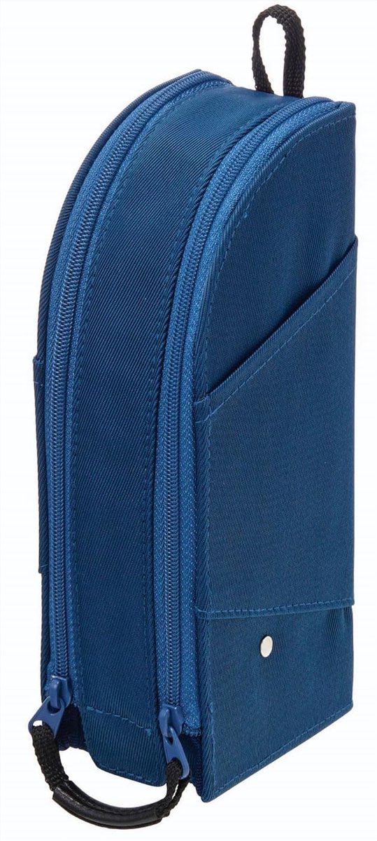 Thijox - Raymay Fujii FY393K Detel Mobiele Pennenetui - Marineblauw - Handige Opbergruimte - Comfortabele Gimmick - Ideaal voor School, Werk en Reizen