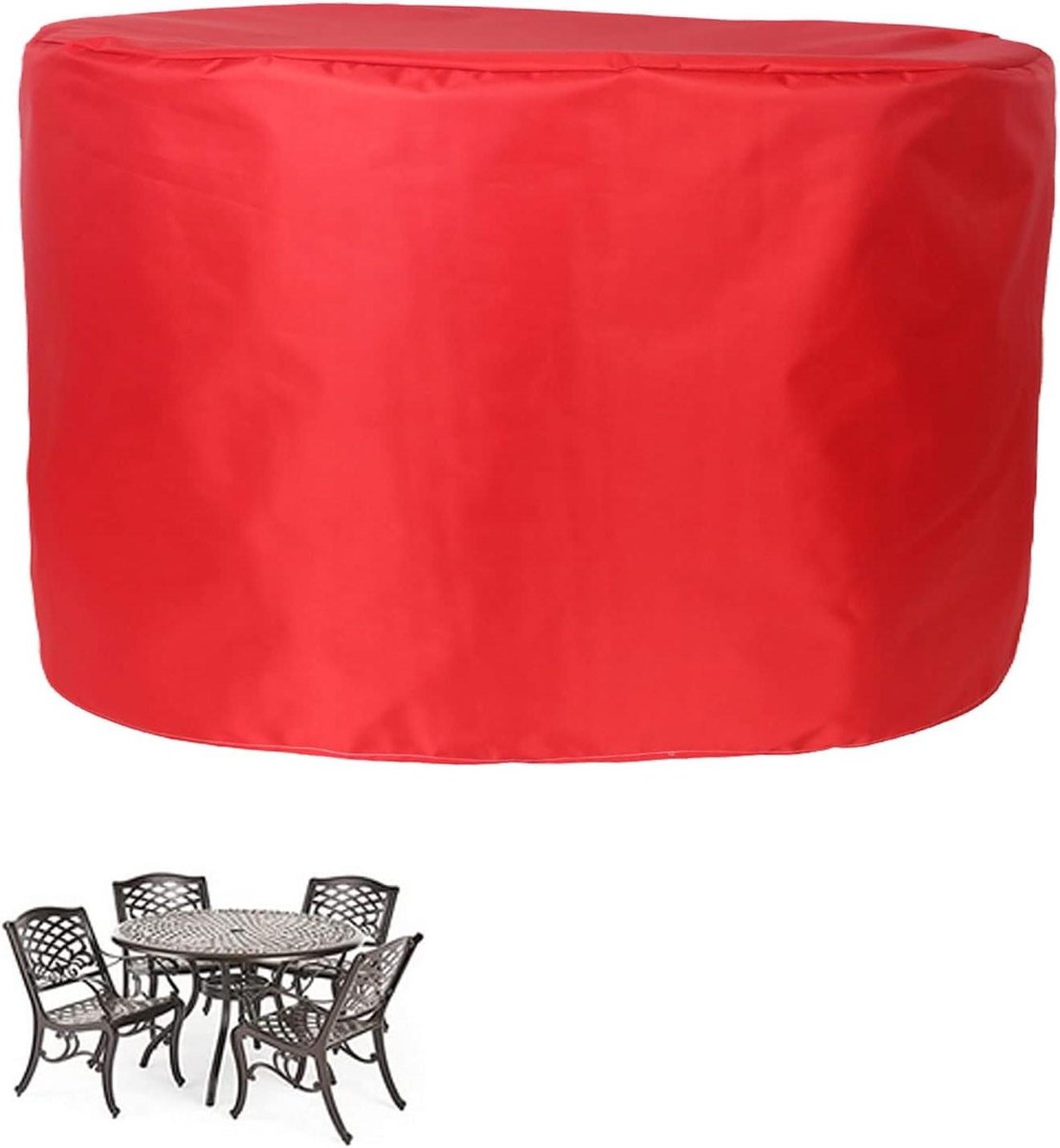 Tuinmeubelhoes Rond - Terrashoes Bankhoes - Meubels Beschermen - Scheurbestendig Oxford - 350 x 150 cm - Grijs
