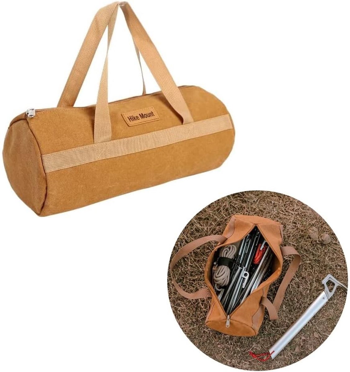 SnelShoppen - Tool Bag - Lege, Kleine, Brede Open Mond Organizer - Draagbare, Multifunctionele, Slijtvaste Canvas Gereedschapszak