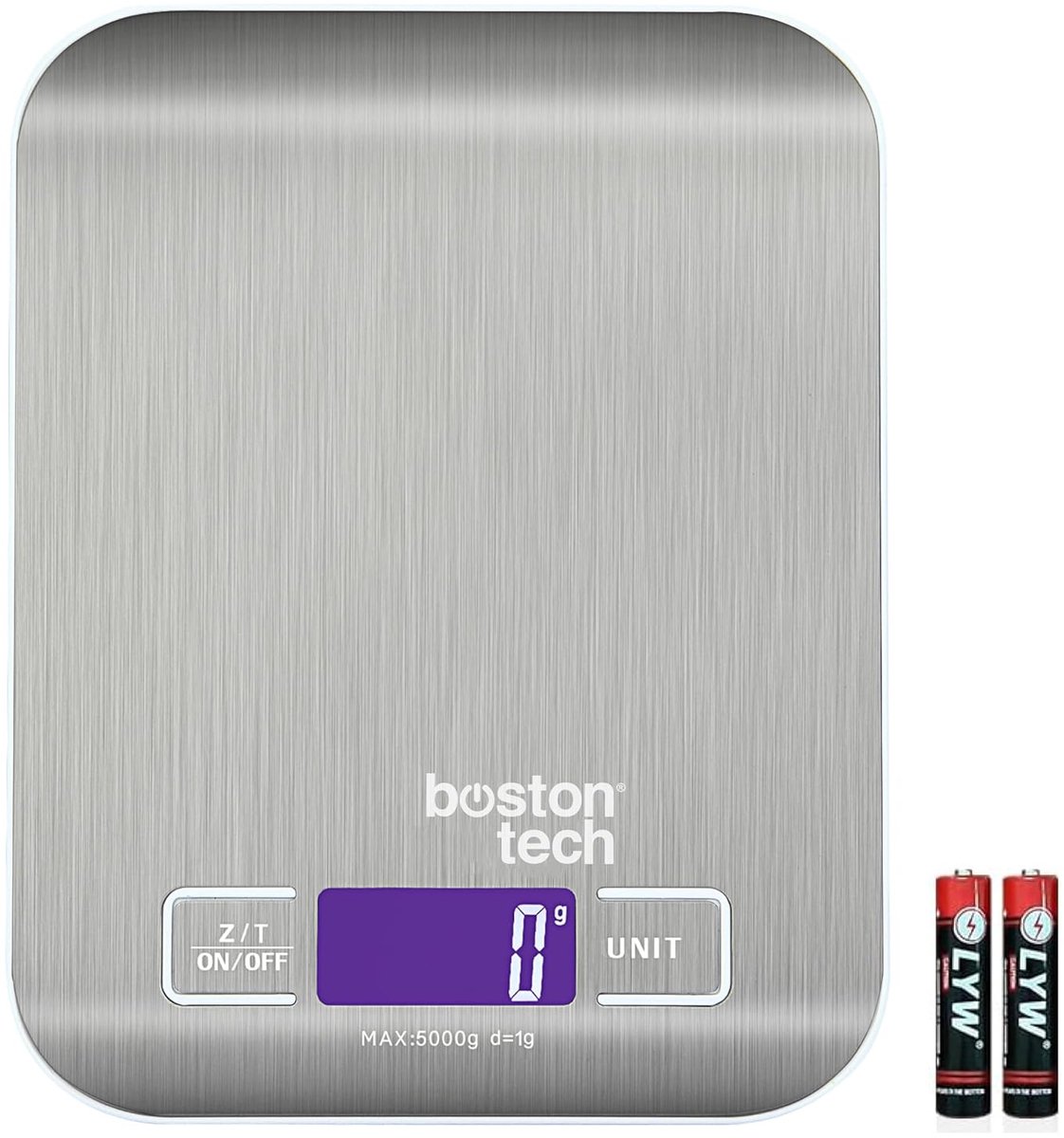 SnelShoppen - Digitale Keukenweegschaal HK105 - Hoge Precisie RVS, Waterdicht, 5 kg Capaciteit, LCD Scherm, Multifunctioneel, Inclusief Batterijen, Ta