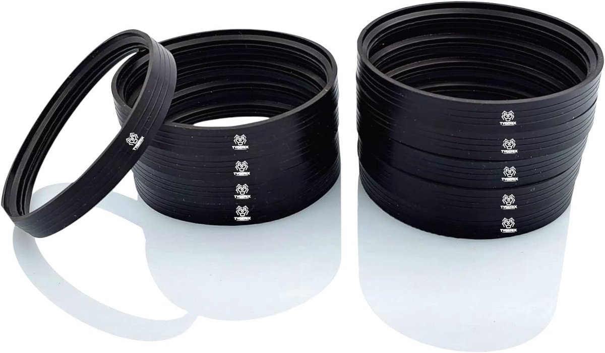 SnelShoppen - Set van 10 silicone pakkingen voor pelletkachels 80 mm | Hoogte 12 mm | Drievoudige lipdichting | Perfecte hechting en waterdicht | Uitz