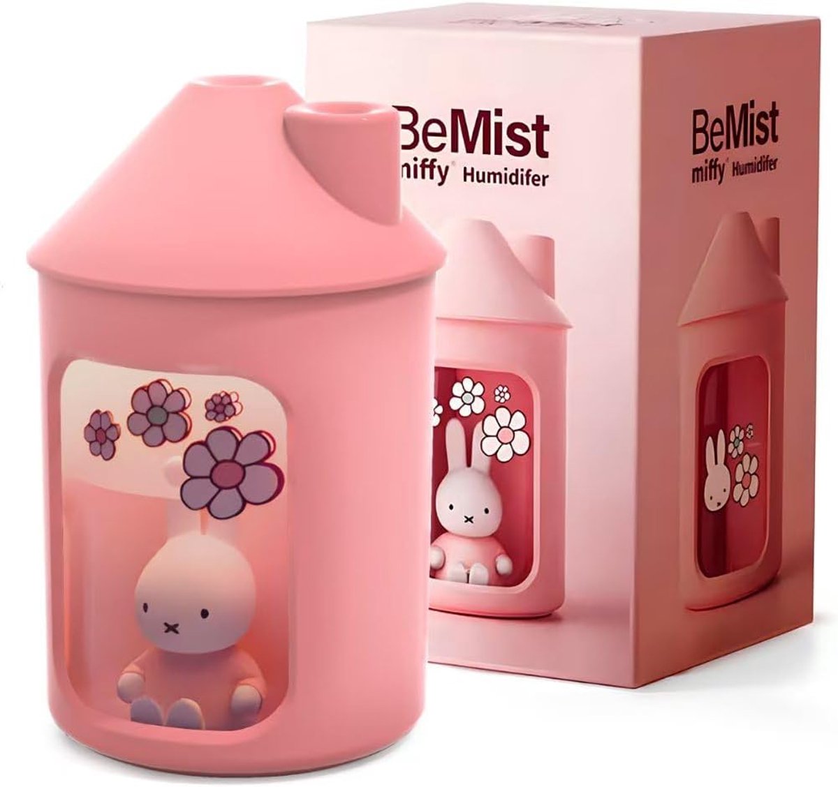 SnelShoppen - Cool Mist Ultrasonic Humidifier voor Kinderen, 450ml Vernevelaar met Nachtlampje, Stil en Effectief voor Slaapkamer, Kantoor en Planten
