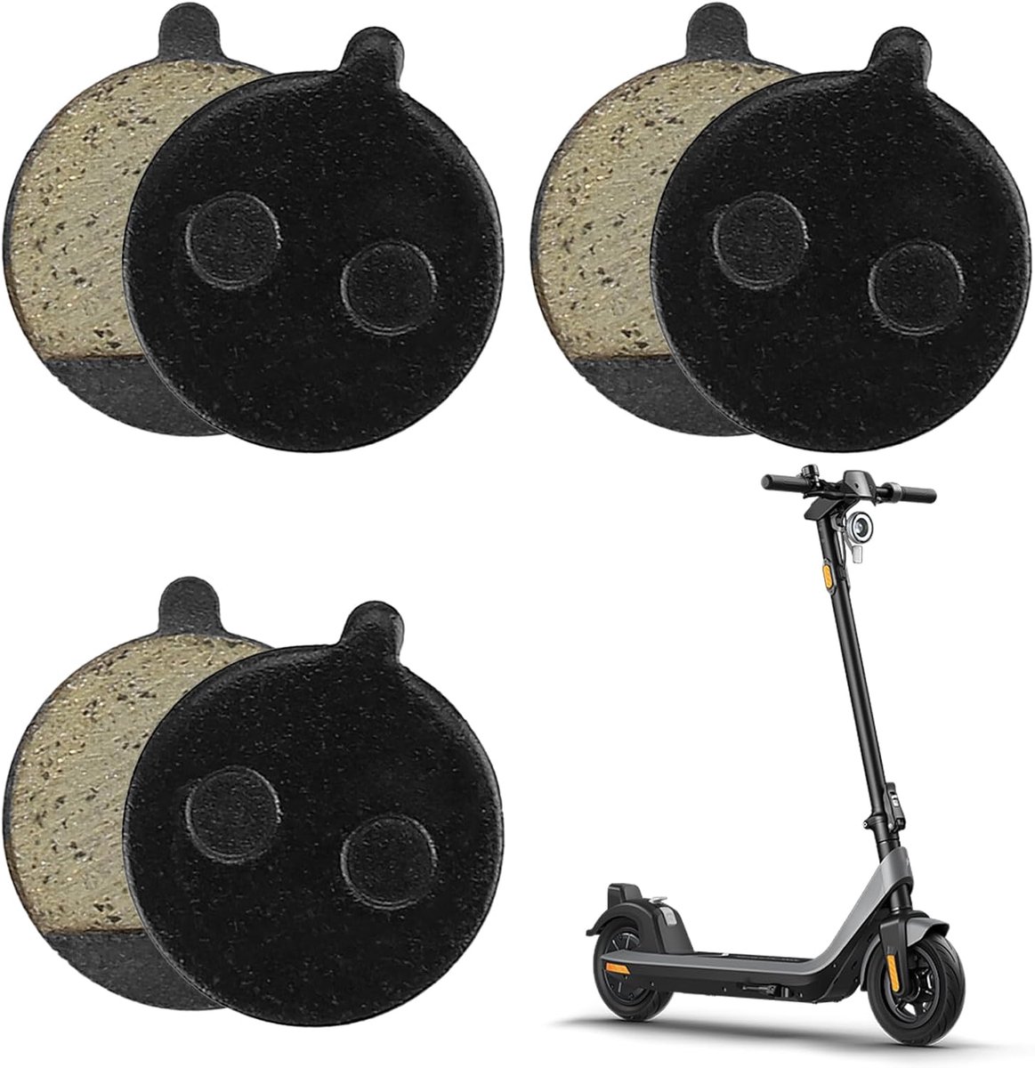 Thijox - Set van 6 universele halfmetalen schijfremblokken voor elektrische step, scooter, fiets en mountainbike - hoge prestaties, duurzaamheid en be
