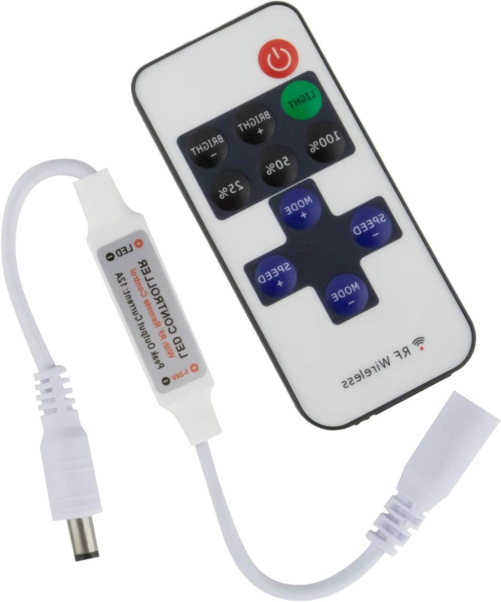 RF Controller - Afstandsbediening LED - Sfeerverlichting Instellen - Plug and Play - 86x40x6mm - Wit