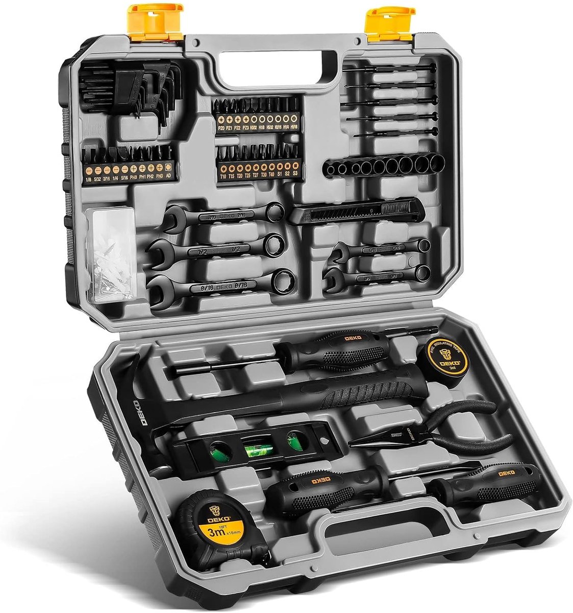 SnelShoppen - 148-delige Multitool Gereedschapskoffer voor Mannen en Vrouwen - Hoogwaardige Stalen Handgereedschap met Ergonomisch Ontwerp - Ideaal vo