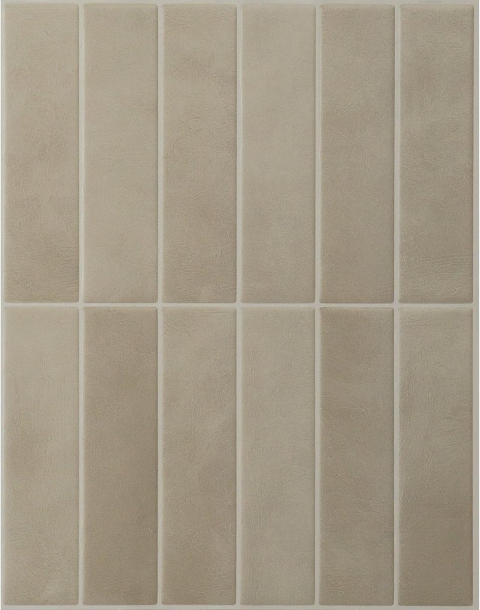 SnelShoppen - Zelfklevende Tegels voor Keuken en Badkamer - Marokko Beige, PVC, 5 Tegels 29x22cm, Hitte- en Vochtbestendig, Makkelijk te Installeren,
