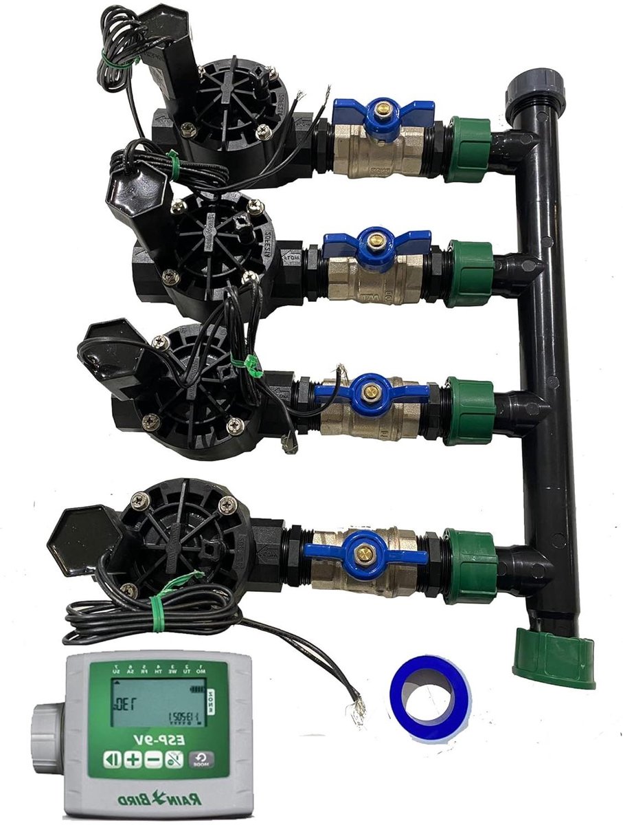Automatisch Bewateringssysteem - Tuin Irrigatie - Gazon Onderhoud - Eén Zone Controle - 1 Inch - Zwart