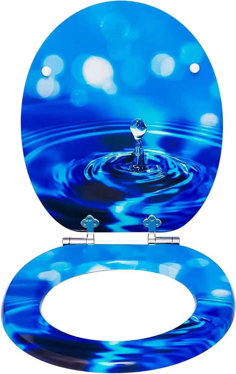 Houten Toiletzitting - WC Deksel - Badkamer Vernieuwen - Soft Close - 435 cm - H125 Design