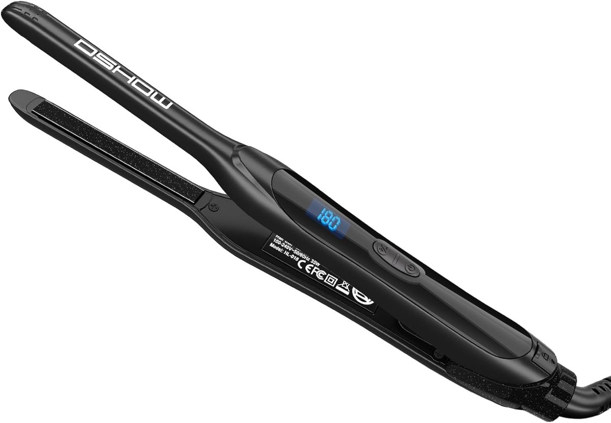 SnelShoppen - Mini Haarstyler - 2 in 1 Föhn en Steilapparaat voor Korte Haarstijlen, Perfect voor Pixie Cut, Bangs en Baard, Snelle Verwarming, Kerami