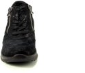 Zwarte veterboot met ritsen, veters en plateauzool.